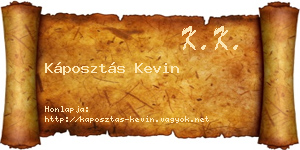 Káposztás Kevin névjegykártya